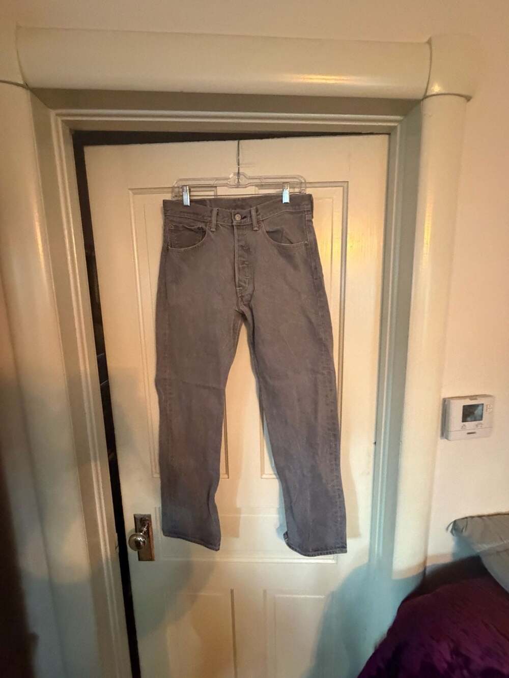 Levi's 501 Original Fit Button Fly Grey Denim Jeans W32 L34